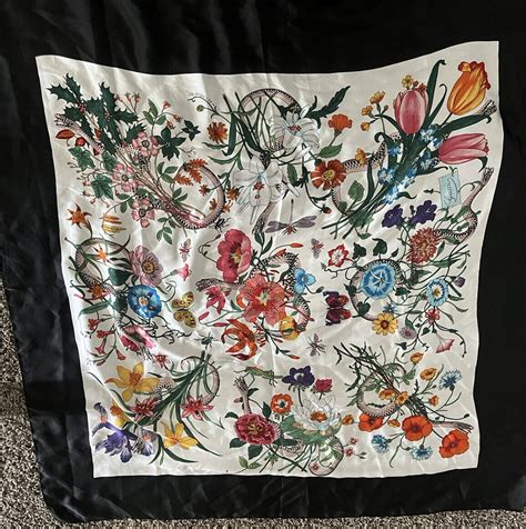 gucci floral snake scarf|gucci flora snake print.